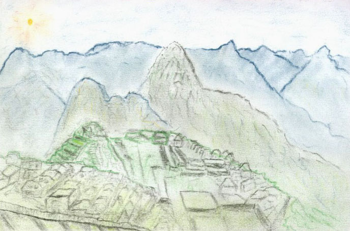 Andy's Machu Picchu sketch