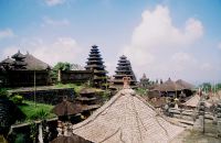 View of the Besakih temple complex from the hillside above it