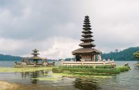 View of Pura Danau Bratan from the lakeside