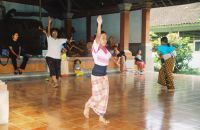 girls practicing dance