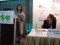 Silvia Amici speaks at the conference